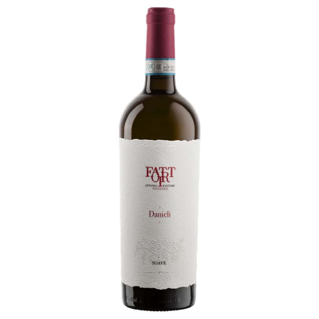 A bottle of 2024 Fattori Soave DOC 'Danieli' 750ml White Wine
