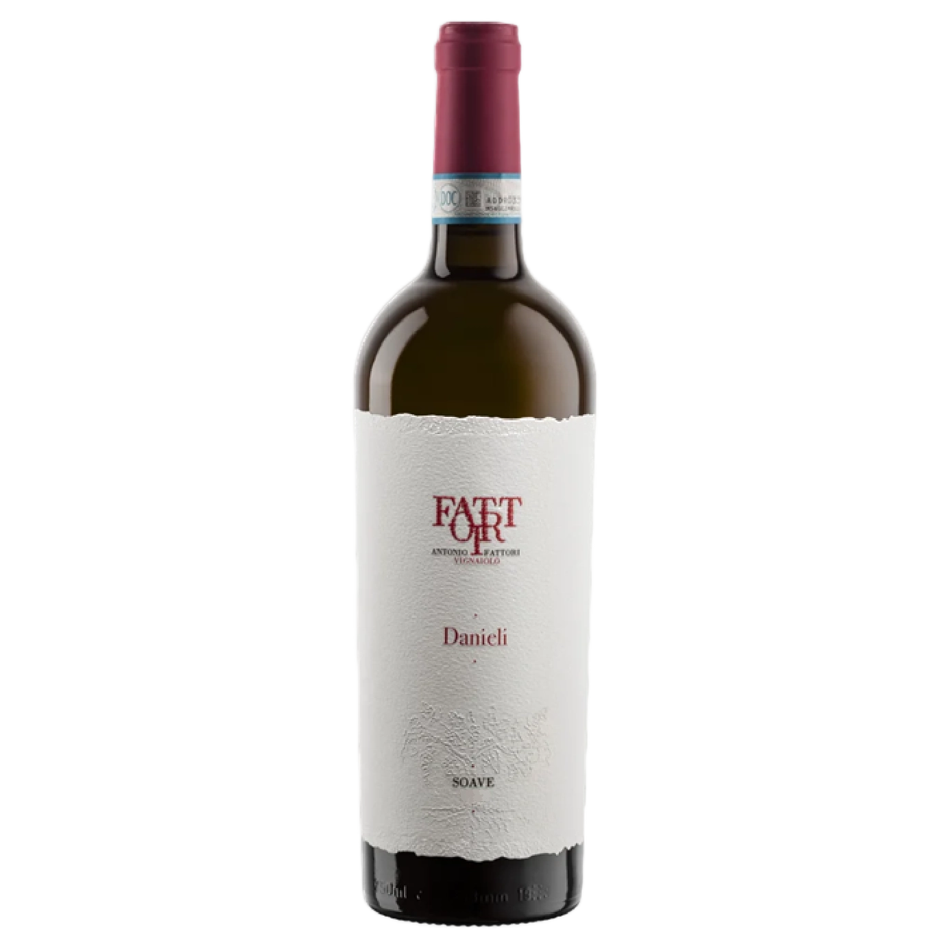 A bottle of 2024 Fattori Soave DOC 'Danieli' 750ml White Wine