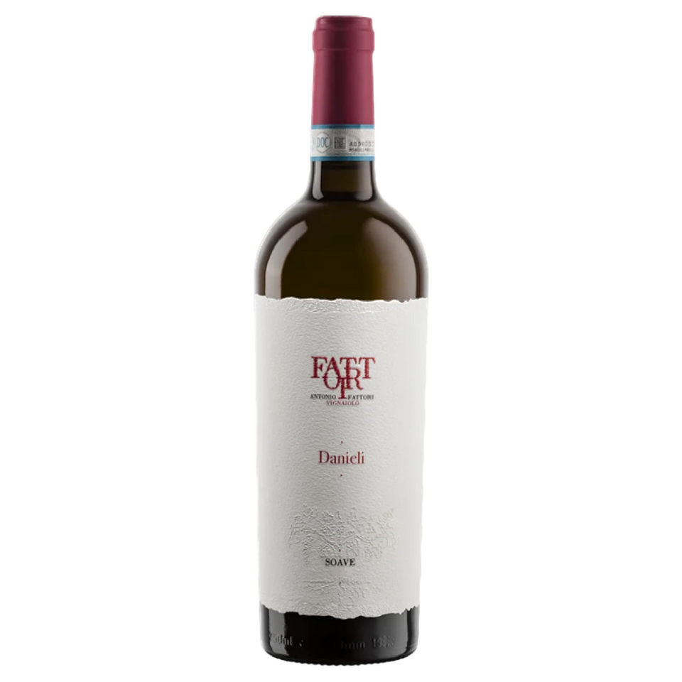 A bottle of 2024 Fattori Soave DOC 'Danieli' 750ml White Wine