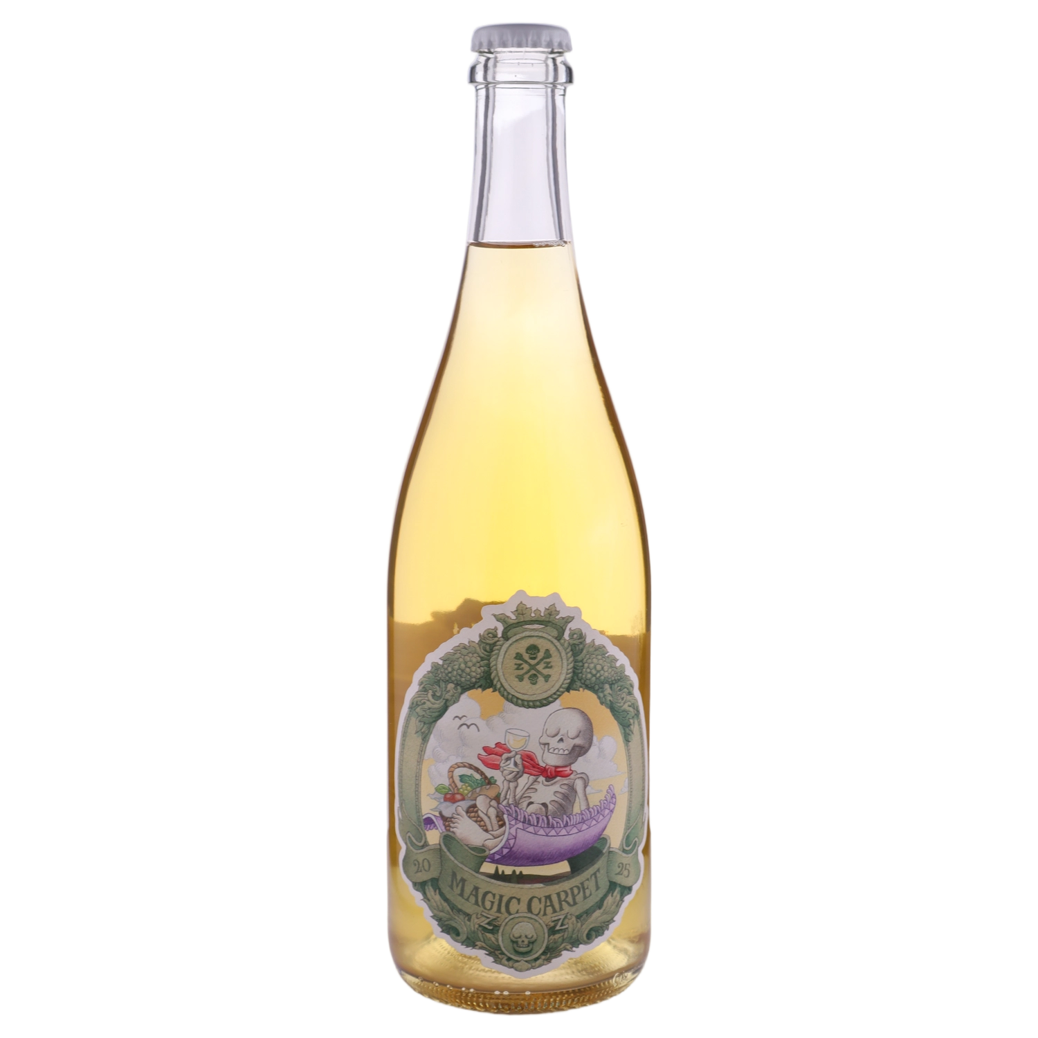 A bottle of 2025 Dormilona Magic Carpet Pet Nat 750ml Sparkling Wine