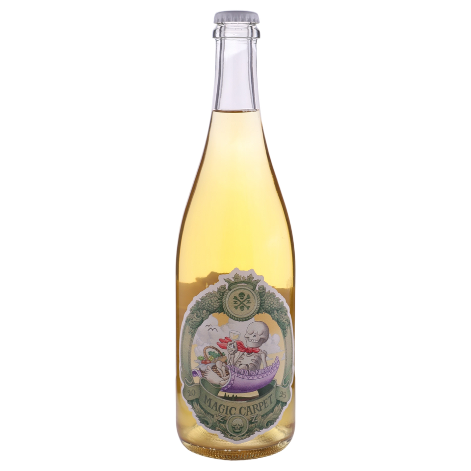 A bottle of 2025 Dormilona Magic Carpet Pet Nat 750ml Sparkling Wine