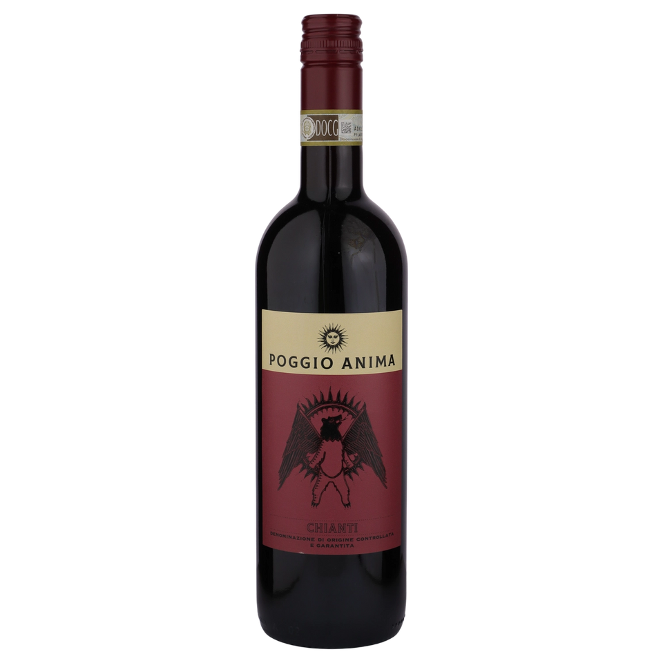 A bottle of 2024 Poggio Anima Chianti DOCG 750ml Red Wine