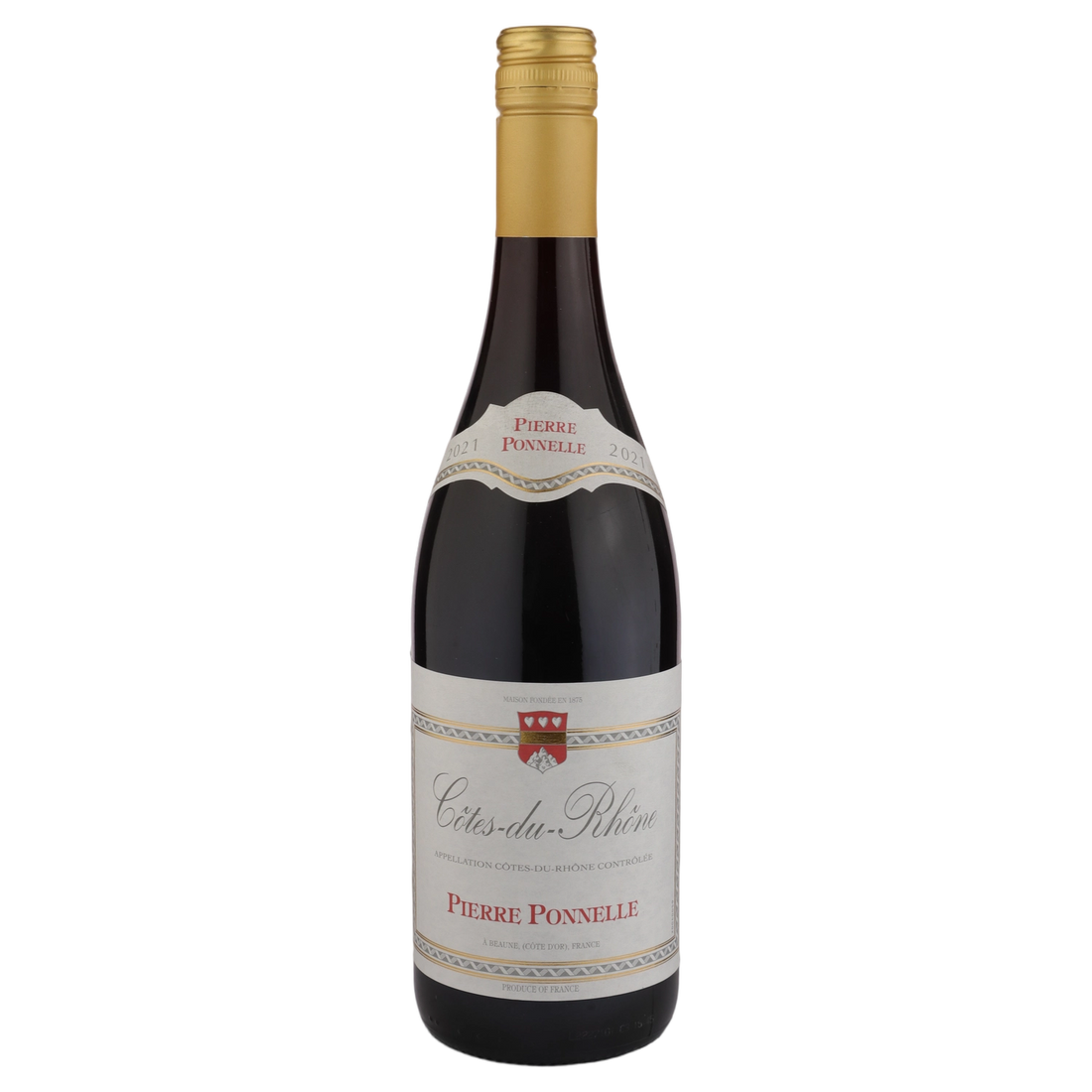 A bottle of Pierre Ponnelle Cotes du Rhone 2021 750ml Red Wine