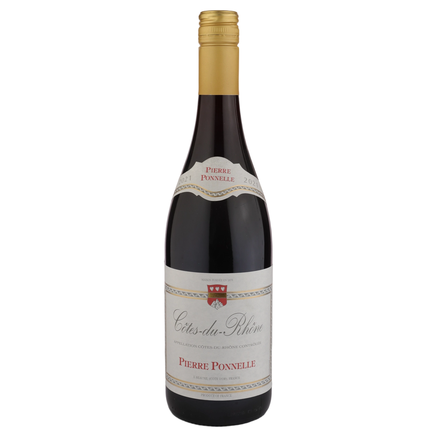 A bottle of Pierre Ponnelle Cotes du Rhone 2021 750ml Red Wine