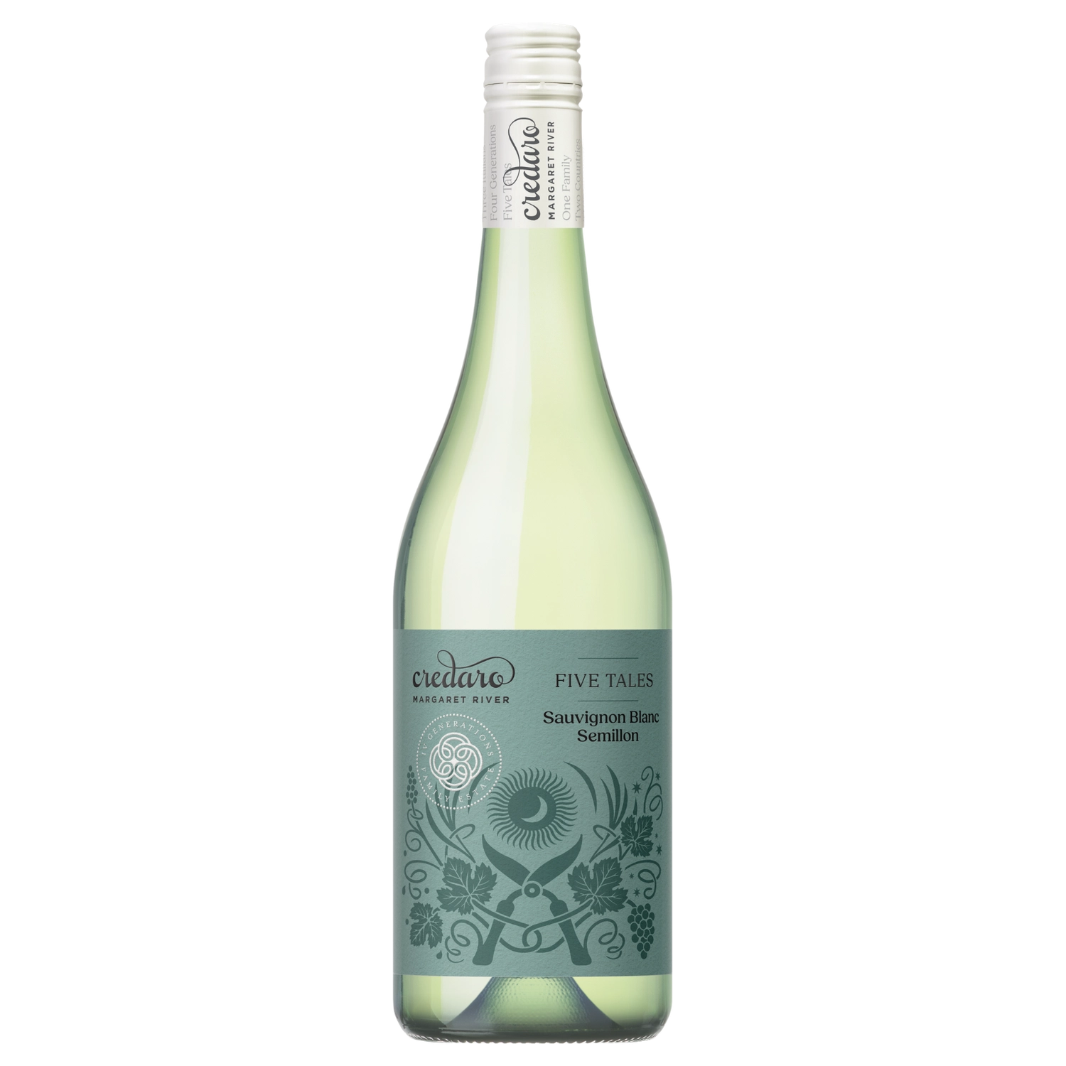 A bottle of 2025 Credaro Five Tales Sauvignon Blanc Semillon 750ml White Wine