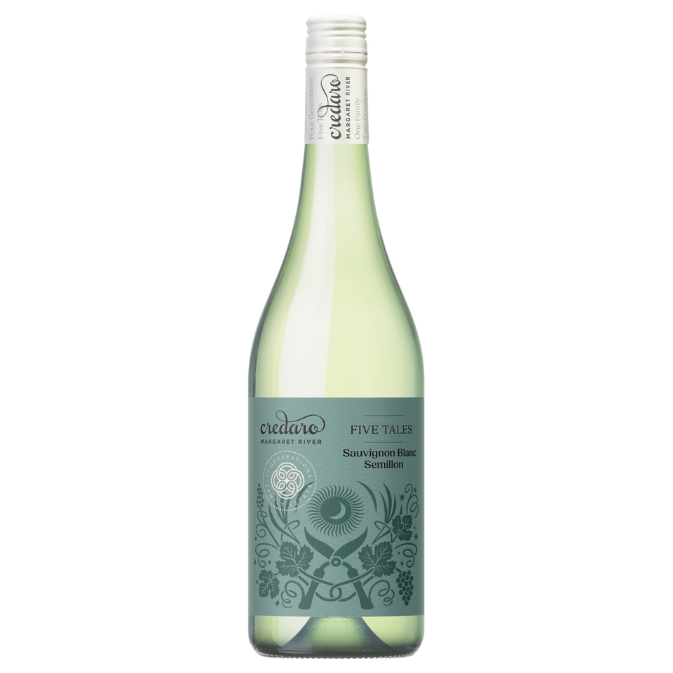 A bottle of 2025 Credaro Five Tales Sauvignon Blanc Semillon 750ml White Wine