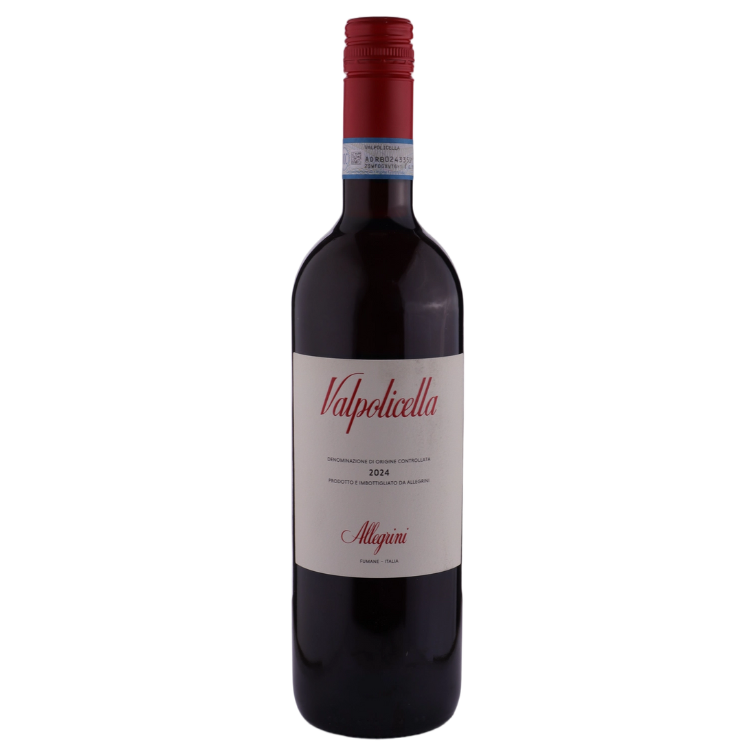 A bottle of 2024 Allegrini Valpolicella DOC 750ml Red Wine