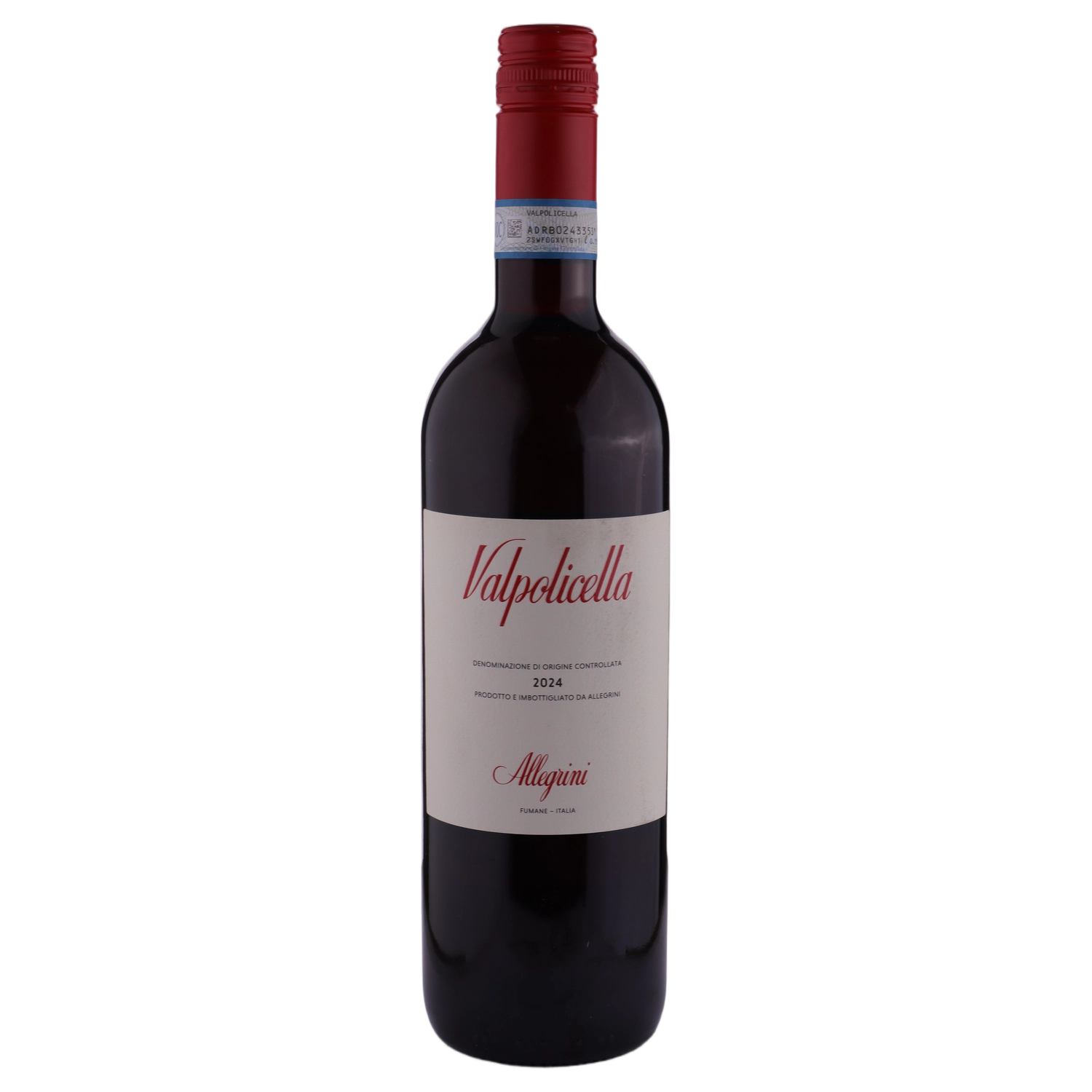 A bottle of 2024 Allegrini Valpolicella DOC 750ml Red Wine