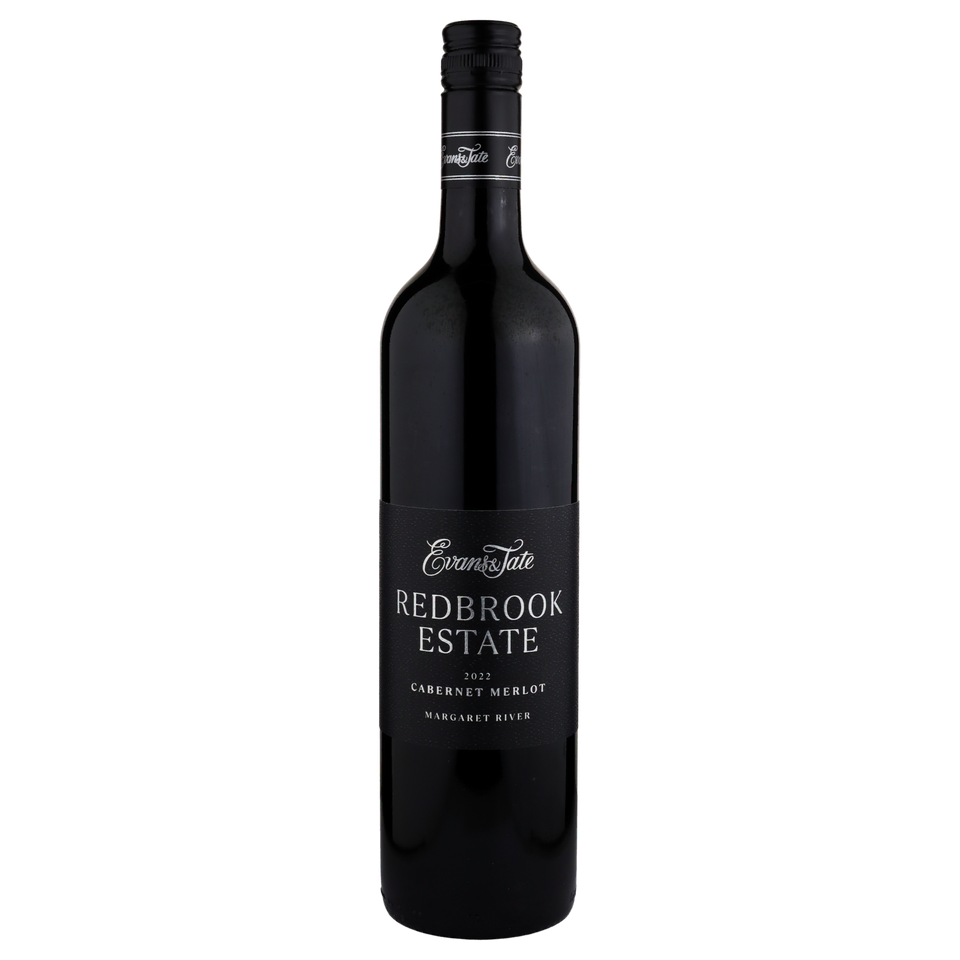 A bottle of Evans & Tate Redbrook Estate Cabernet Merlot 2022 750ml Red Wine