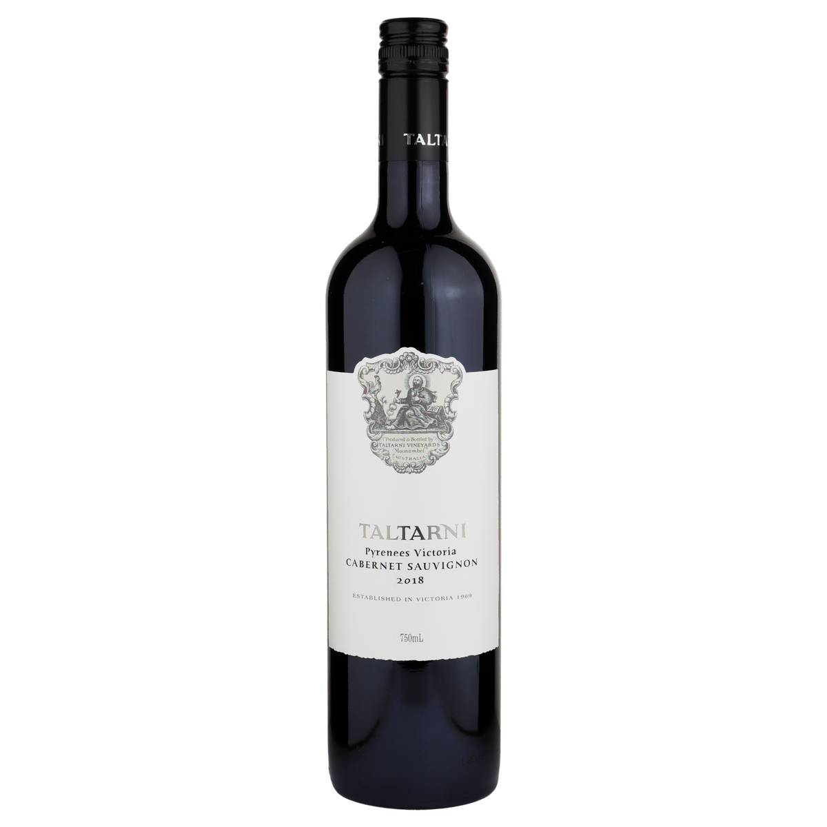 A bottle of Taltarni Estate Cabernet Sauvignon 2018 750ml Red Wine