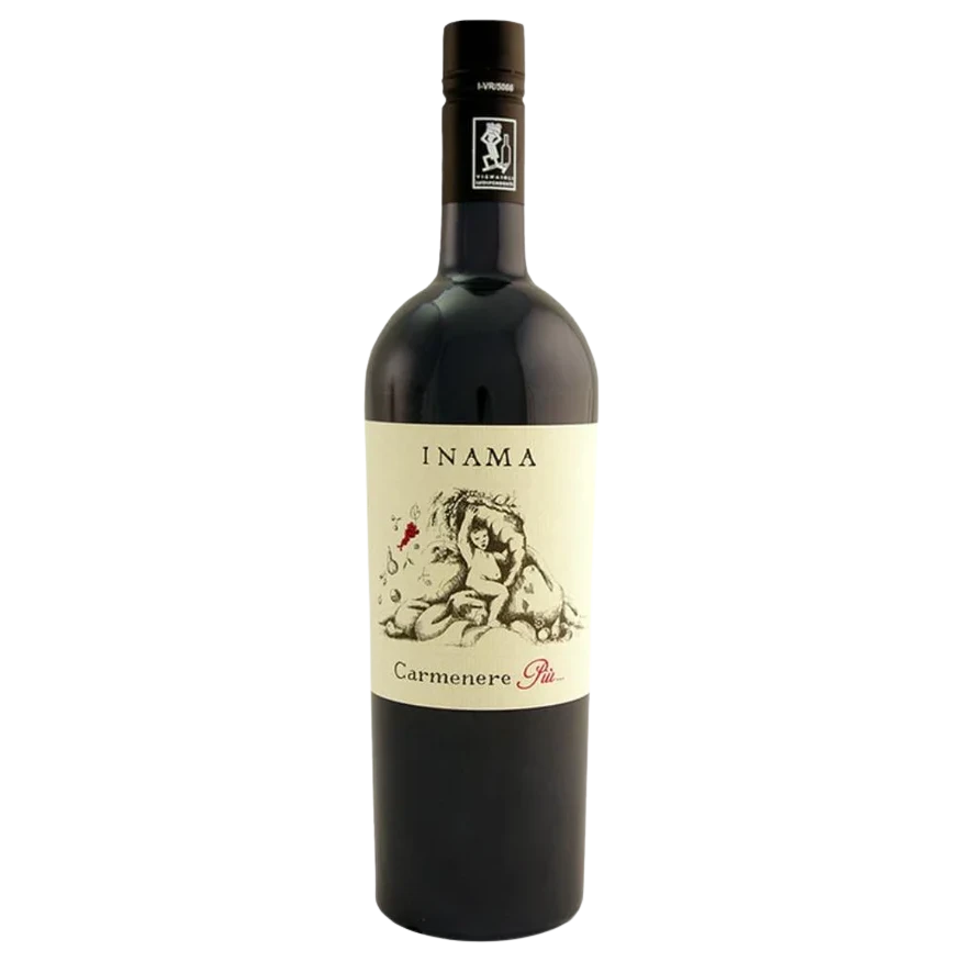A bottle of Inama Carmenere Piu Veneto Rosso 2023 750ml Sparkling Wine
