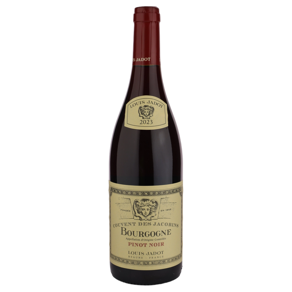 A bottle of Louis Jadot Bourgogne Pinot Noir Couvent des Jacobins 2023 750ml Red Wine