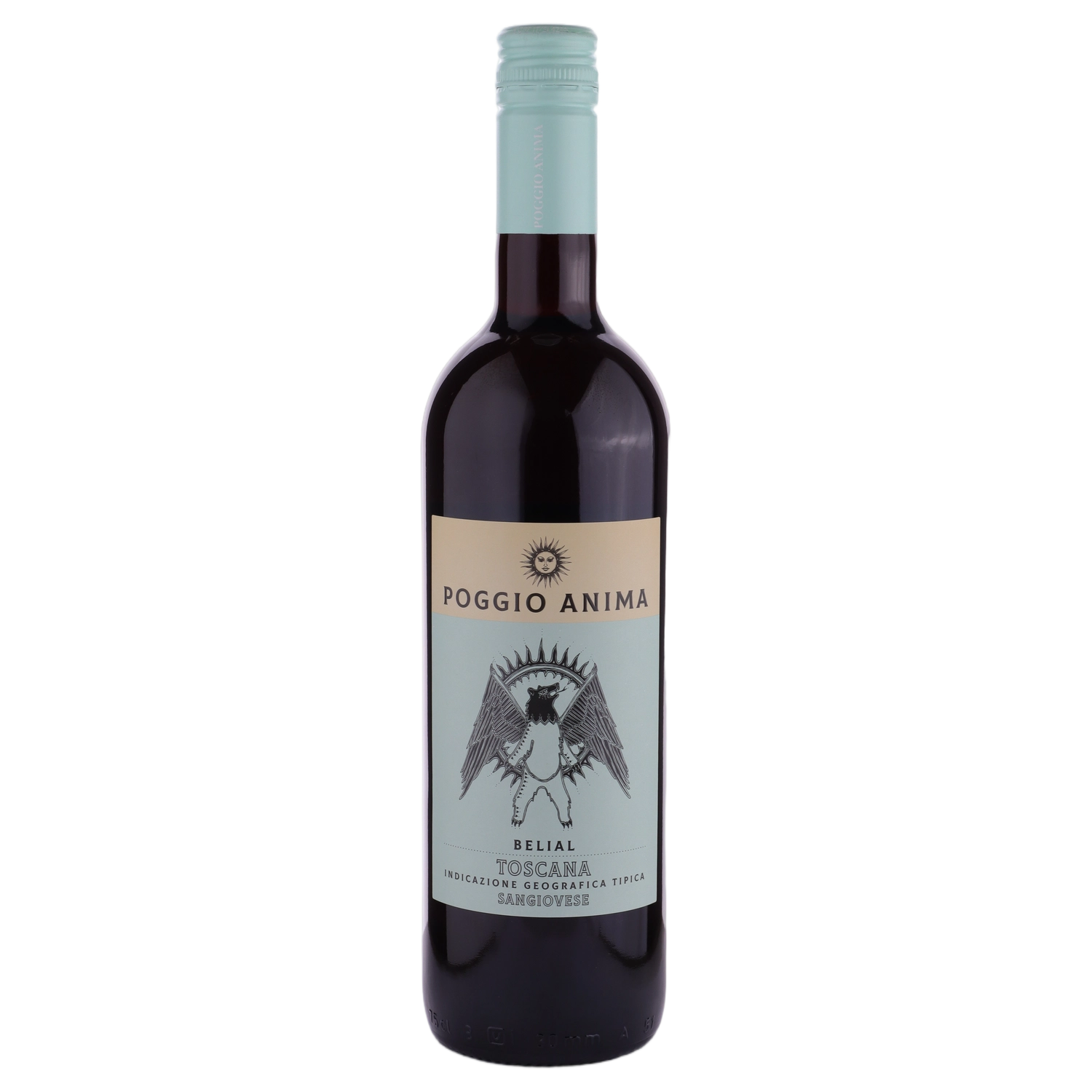 A bottle of Poggio Anima Toscana Sangiovese Belial 2023 750ml Red Wine