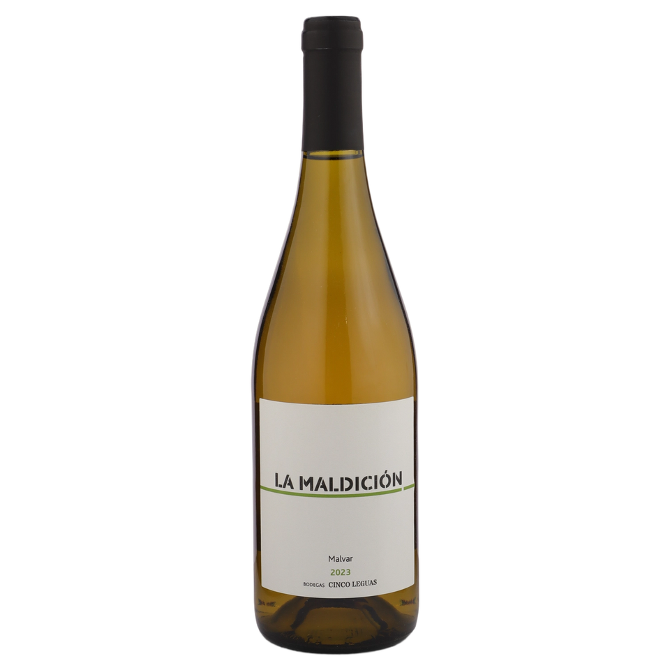 A bottle of 2023 Bodegas Cinco Léguas Vinos de Madrid La Maldición Malvar 750ml Rose Wine