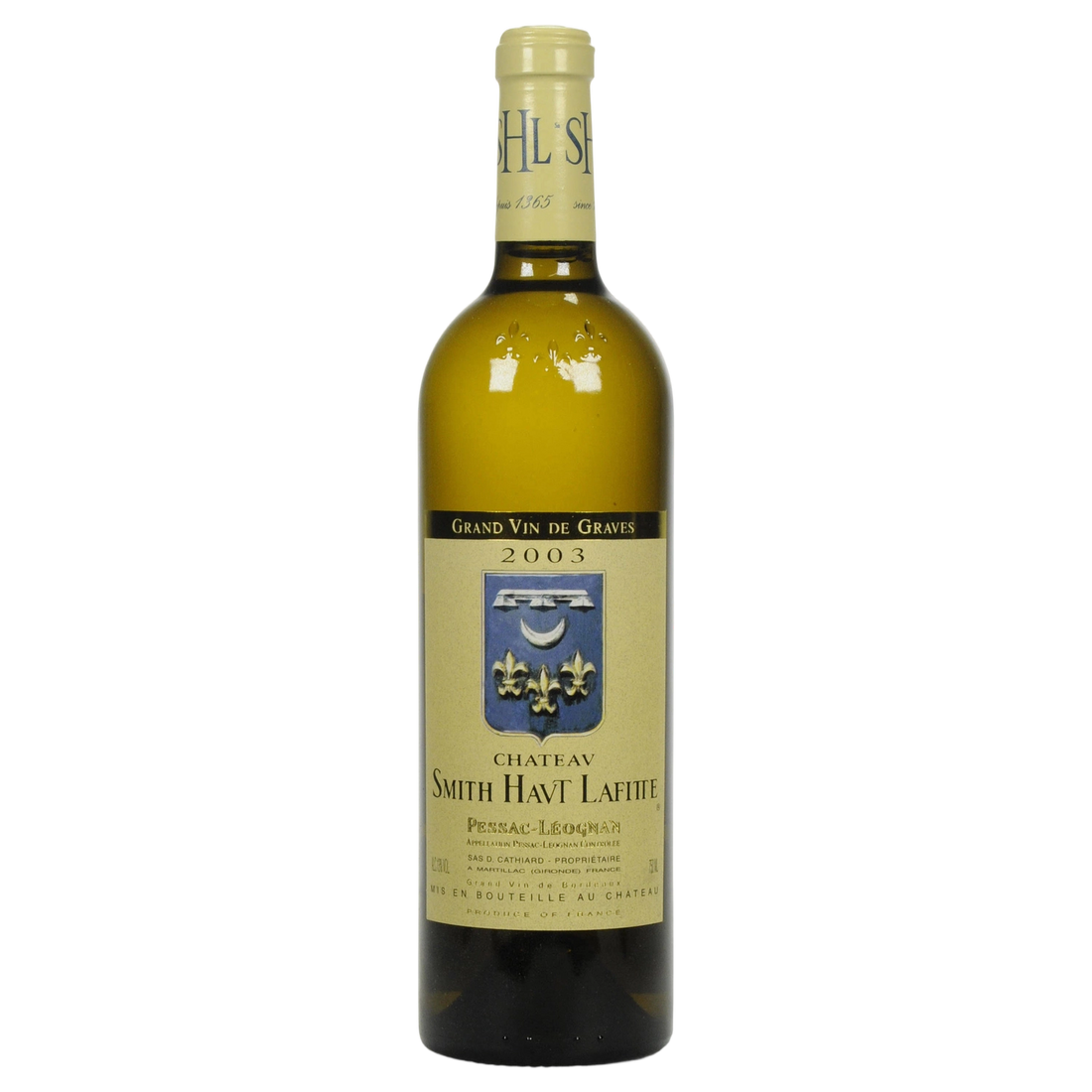 A bottle of Chateau Smith Haut Lafitte White 2003 750ml Red Wine