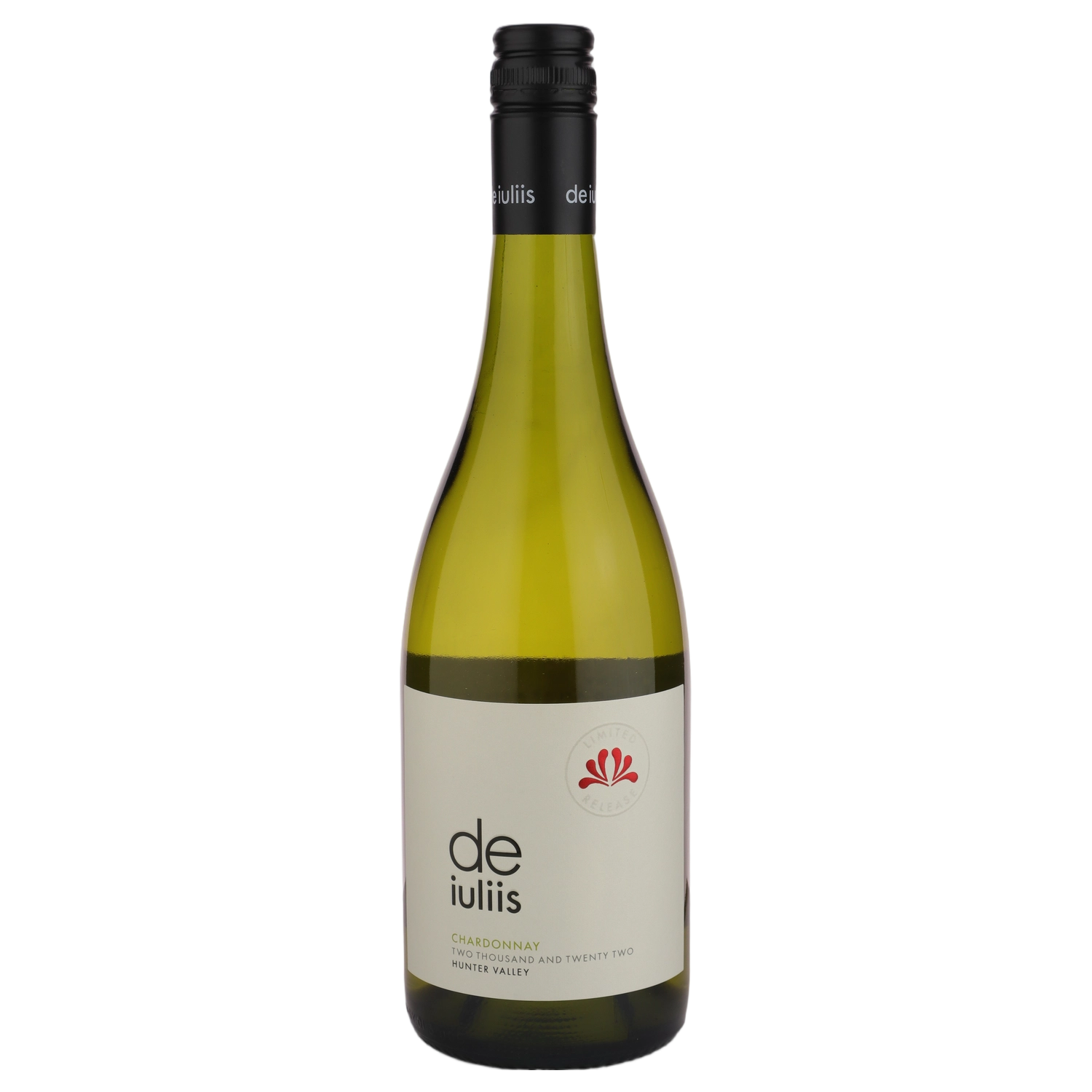 A bottle of 2022 De Iuliis Limited Chardonnay 750ml White Wine