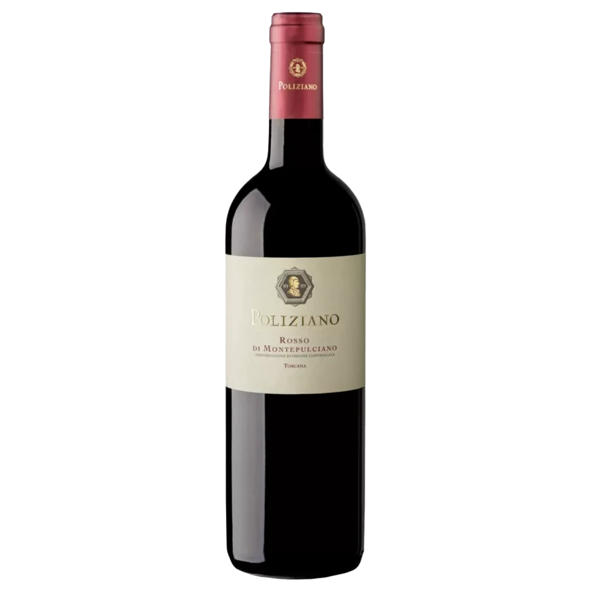 A bottle of 2024 Poliziano Rosso di Montepulciano 750ml Red Wine