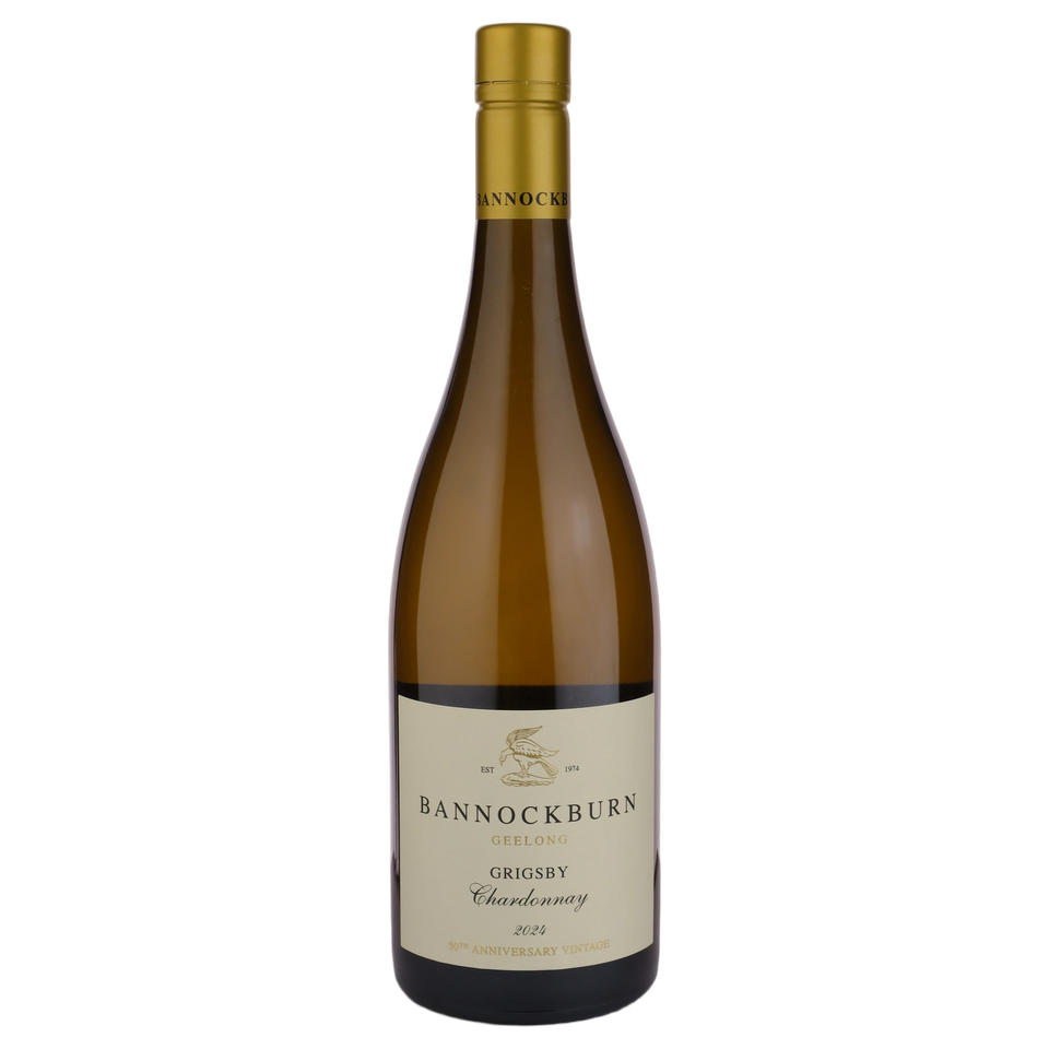 A bottle of 2024 Bannockburn Grigsby Chardonnay 750ml White Wine