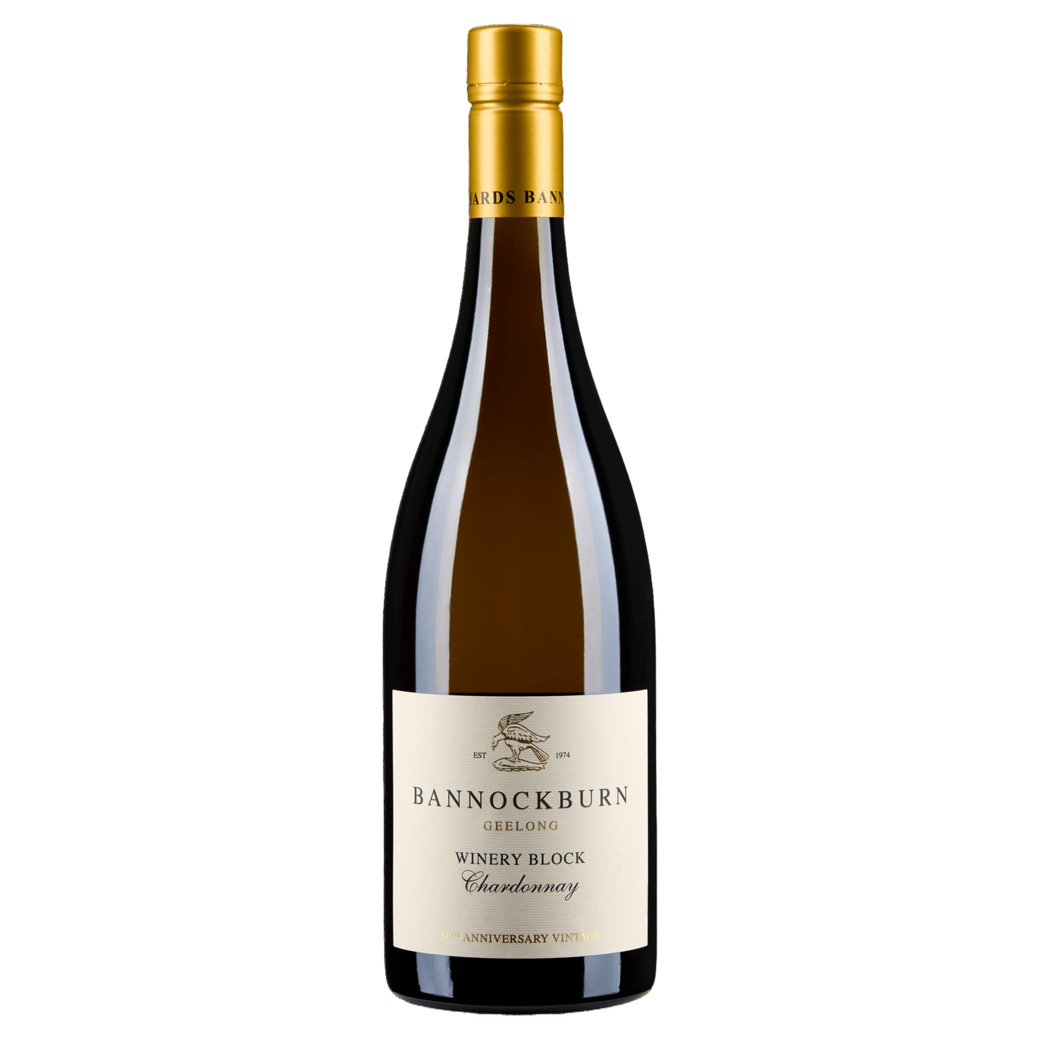 A bottle of 2024 Bannockburn Winery Block Chardonnay 750ml White Wine