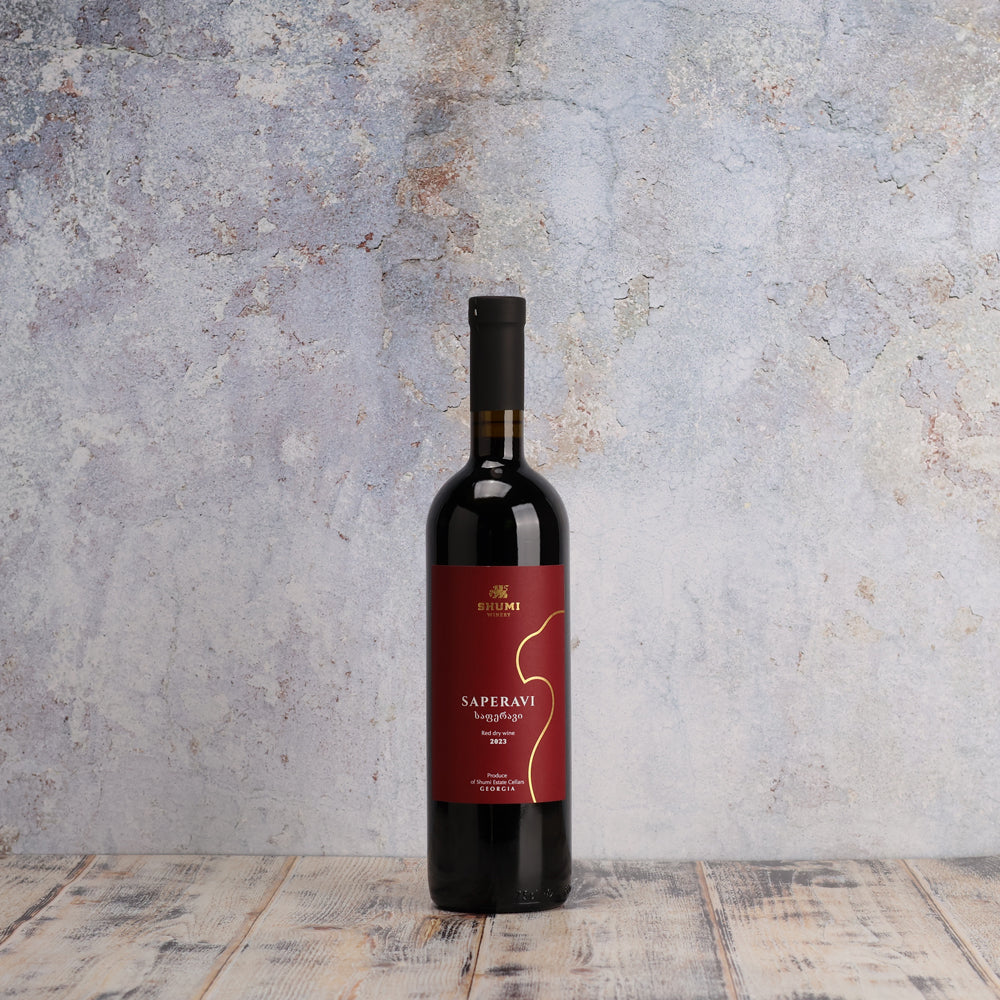 A bottle of Shumi Saperavi 2023 750ml Red Wine