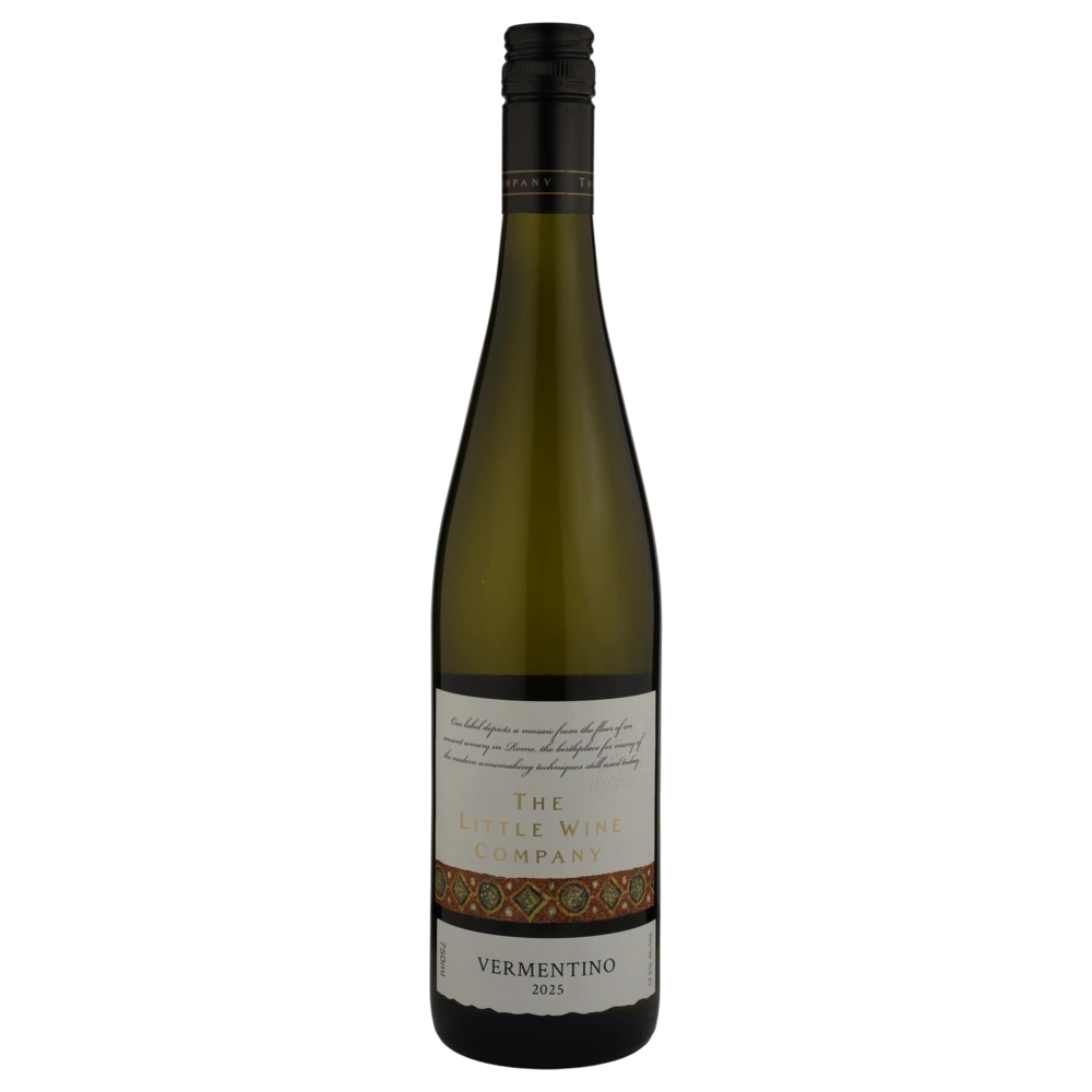 A bottle of 2025 Little Wine Co Vermentino 750ml White Wine