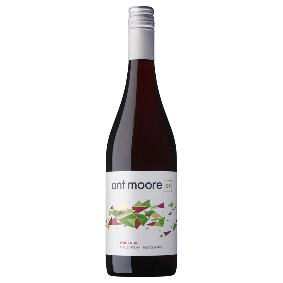 A bottle of 2021 Ant Moore A+ Pinot Noir 750ml Red Wine