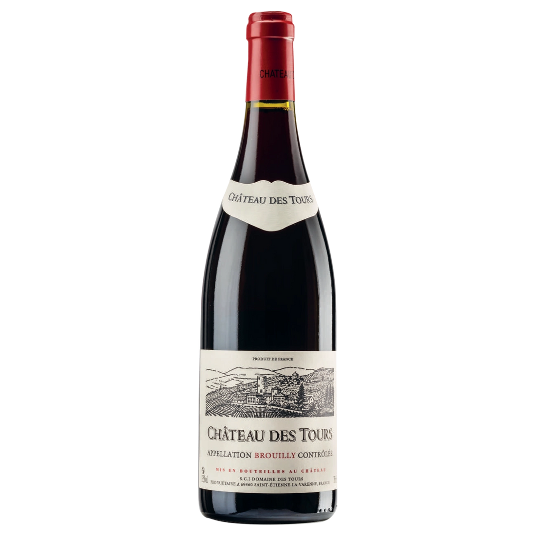 A bottle of 2022 Chateau des Tours Brouilly AOC 750ml Red Wine