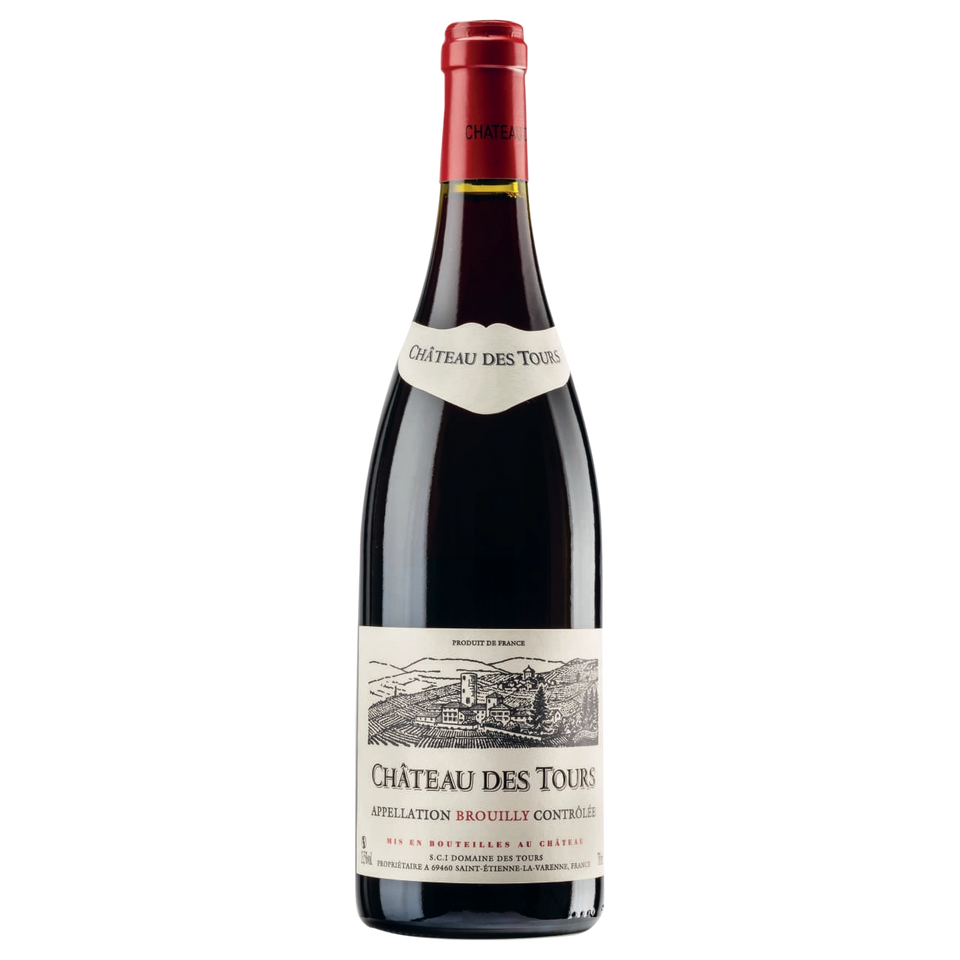 A bottle of 2022 Chateau des Tours Brouilly AOC 750ml Red Wine