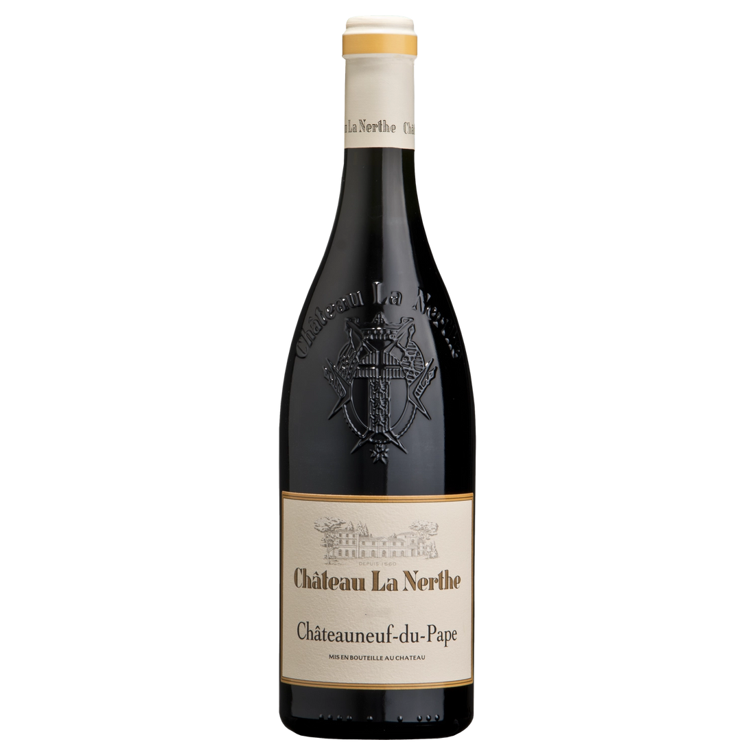A bottle of 2021 Chateau La Nerthe Chateauneuf du Pape Rouge 750ml Red Wine