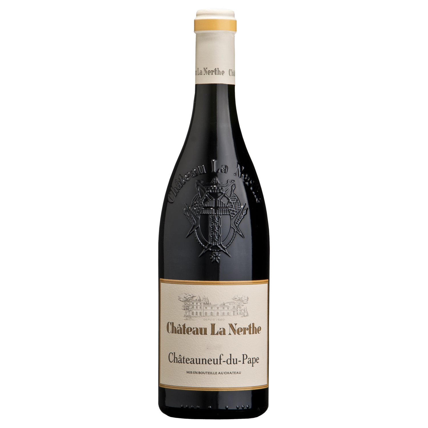 A bottle of 2021 Chateau La Nerthe Chateauneuf du Pape Rouge 750ml Red Wine