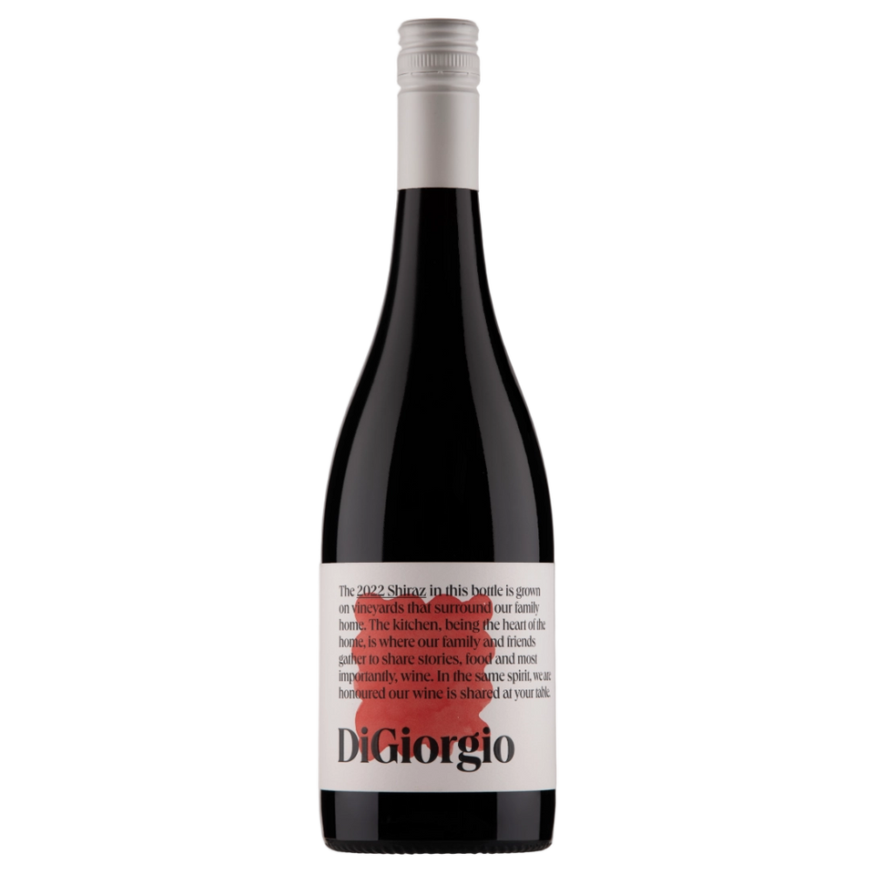 A bottle of 2022 DiGiorgio Lucindale Shiraz 750ml Red Wine