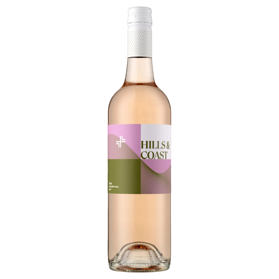 A bottle of 2024 Lloyd Brothers Hills & Coast McLaren Vale Rose 750ml Rose Wine