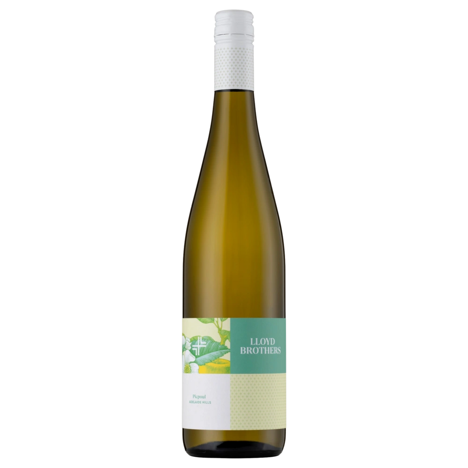 A bottle of 2023 Lloyd Brothers Picpoul Prosecco 750ml Sparkling Wine