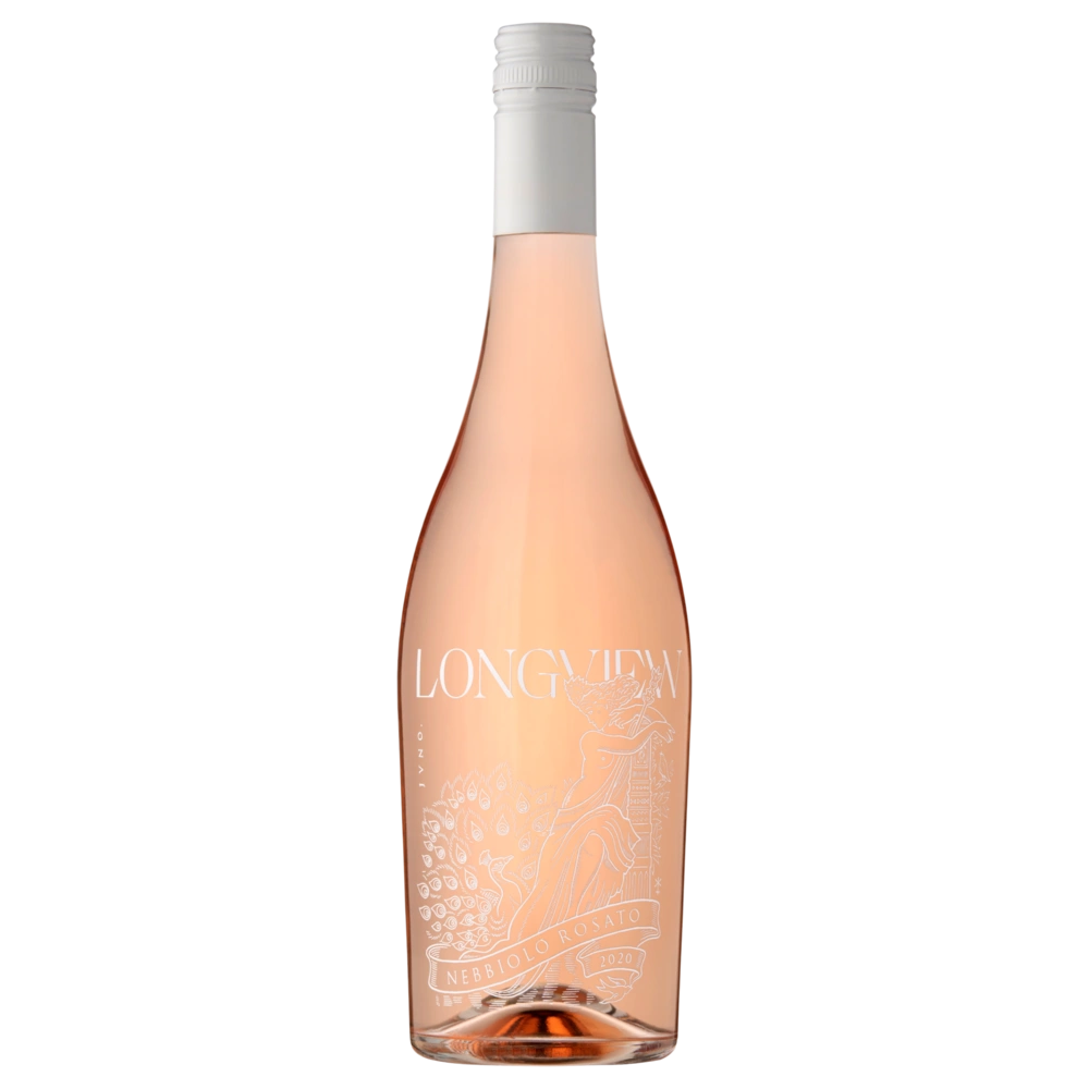 A bottle of 2024 Longview Juno Nebbiolo Rosato 750ml Rose Wine