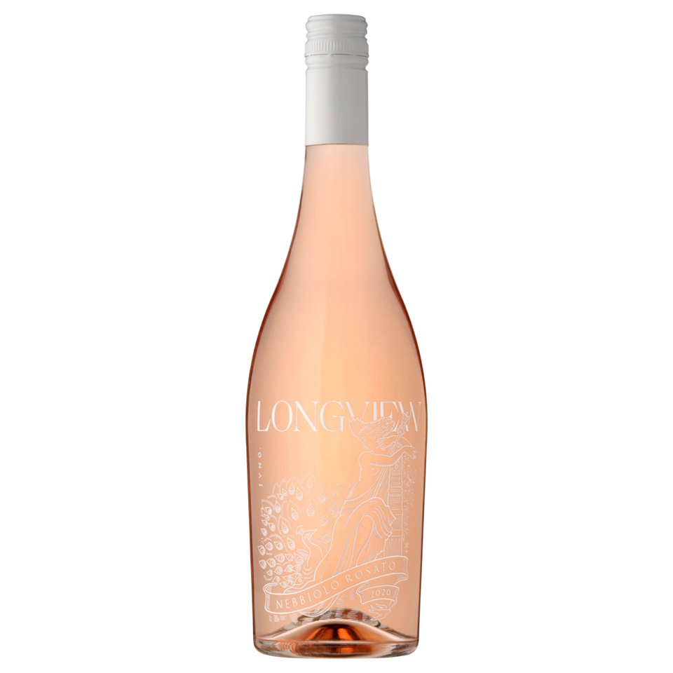 A bottle of 2024 Longview Juno Nebbiolo Rosato 750ml Rose Wine