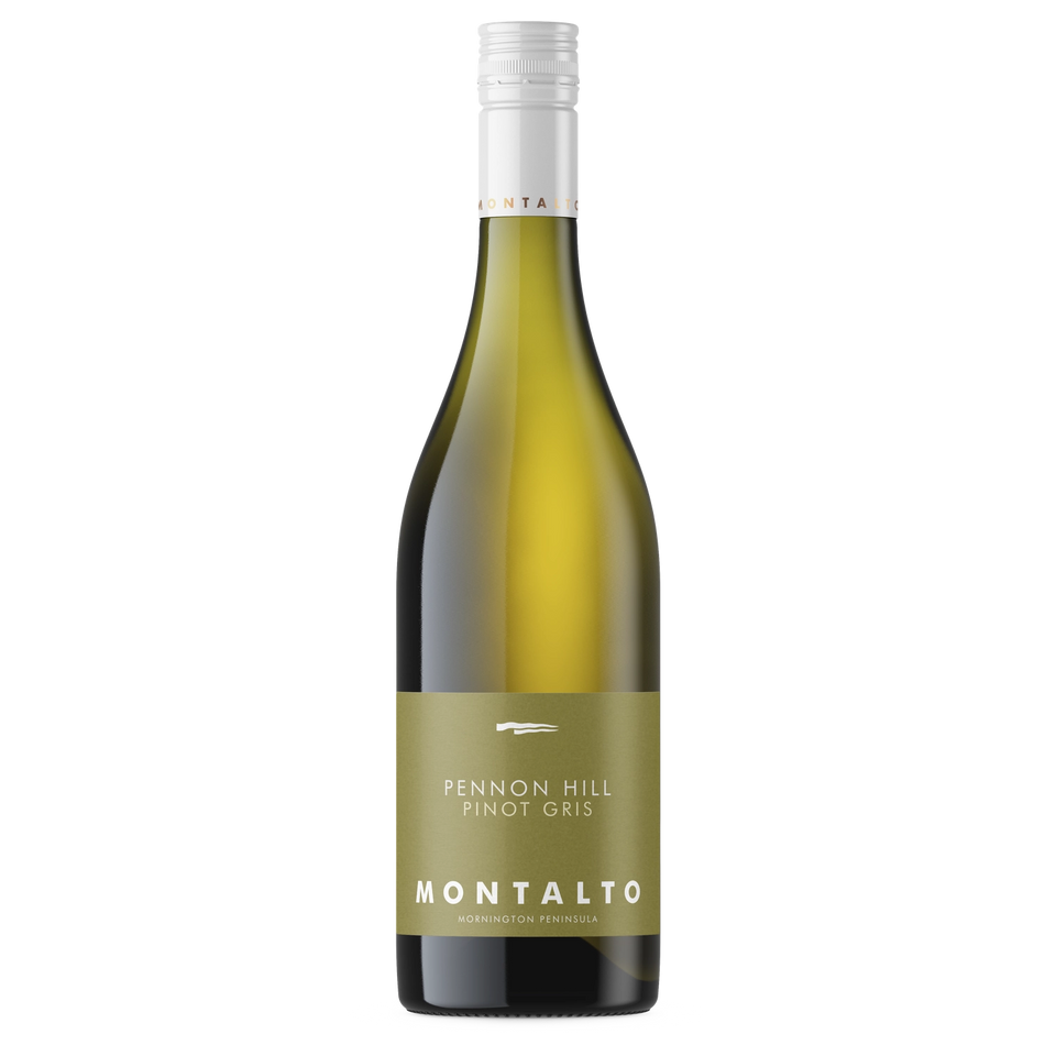 A bottle of 2024 Montalto Pennon Hill Pinot Gris 750ml White Wine