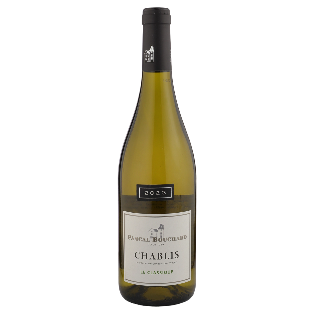 A bottle of 2023 Pascal Bouchard Chablis Les Clasique 750ml White Wine