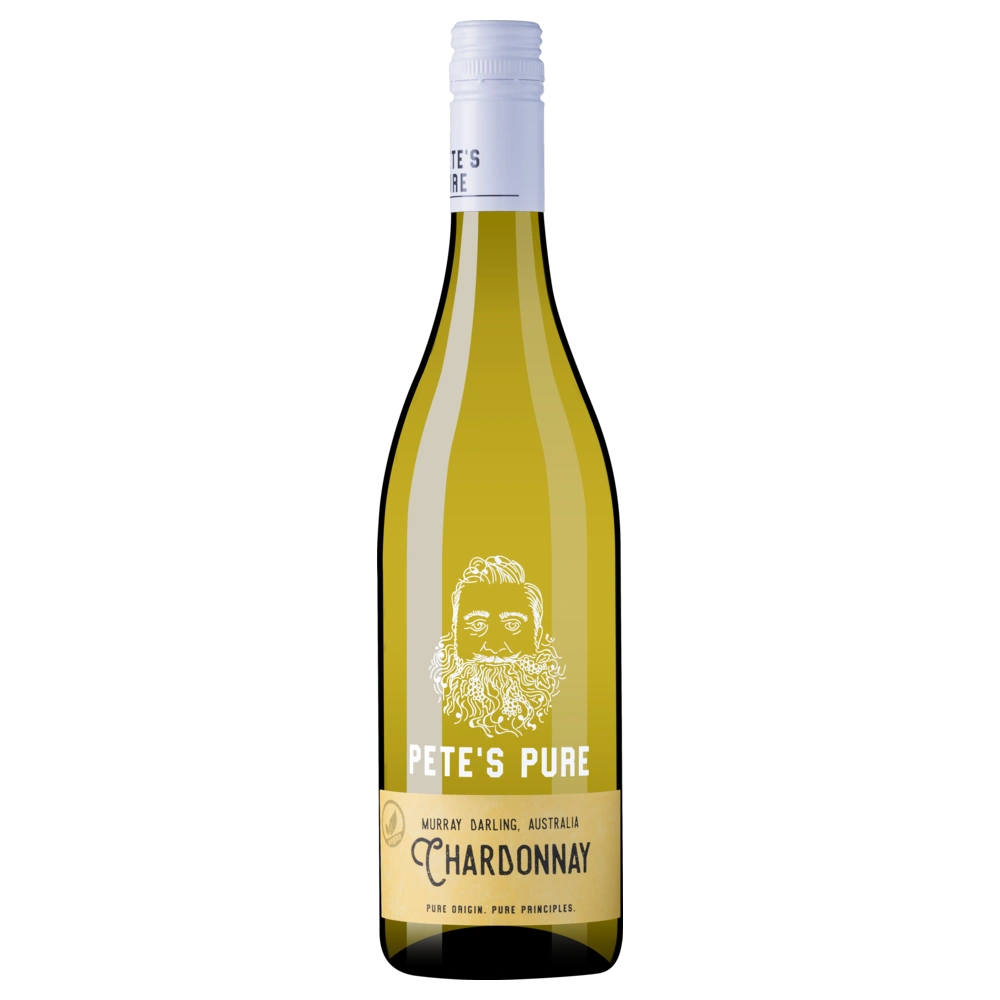 A bottle of 2024 Petes Pure Chardonnay 750ml White Wine