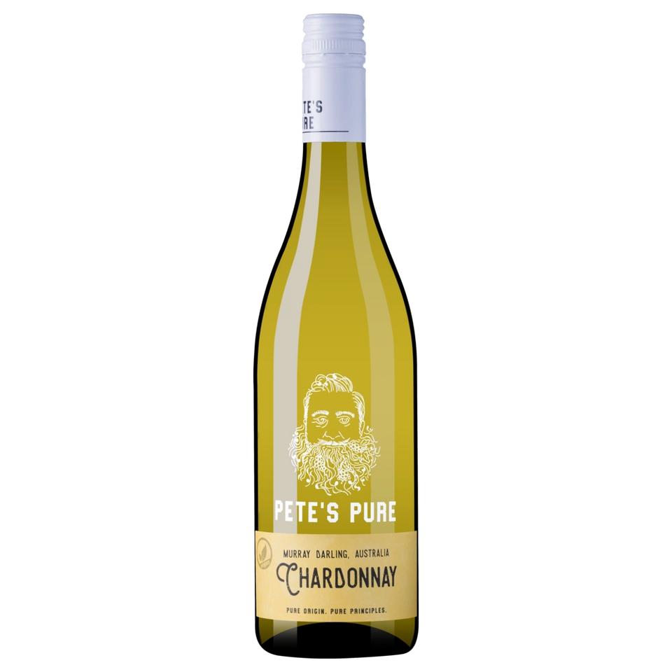 A bottle of 2024 Petes Pure Chardonnay 750ml White Wine