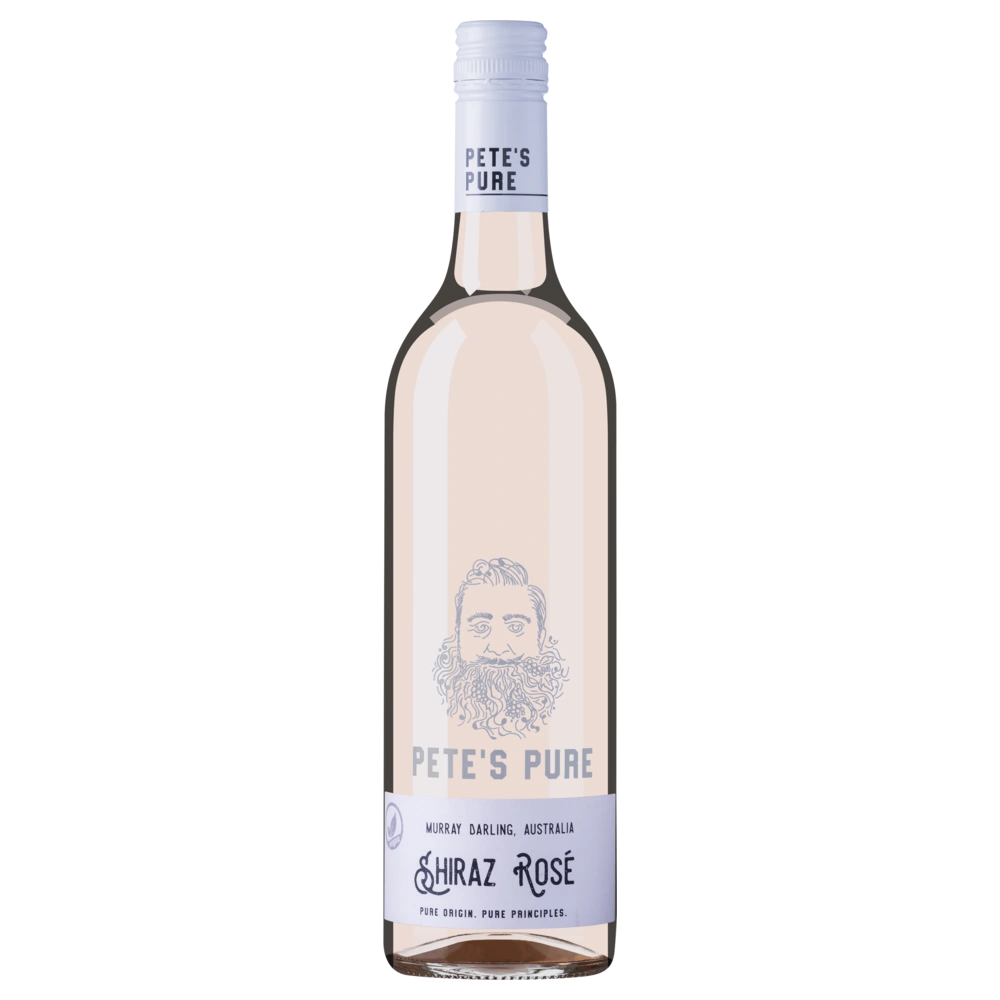 A bottle of 2024 Petes Pure Rose 750ml Rose Wine