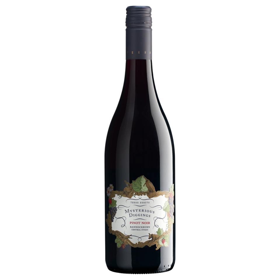 A bottle of 2024 Terra Sancta Mysterious Diggings Pinot Noir 750ml Red Wine