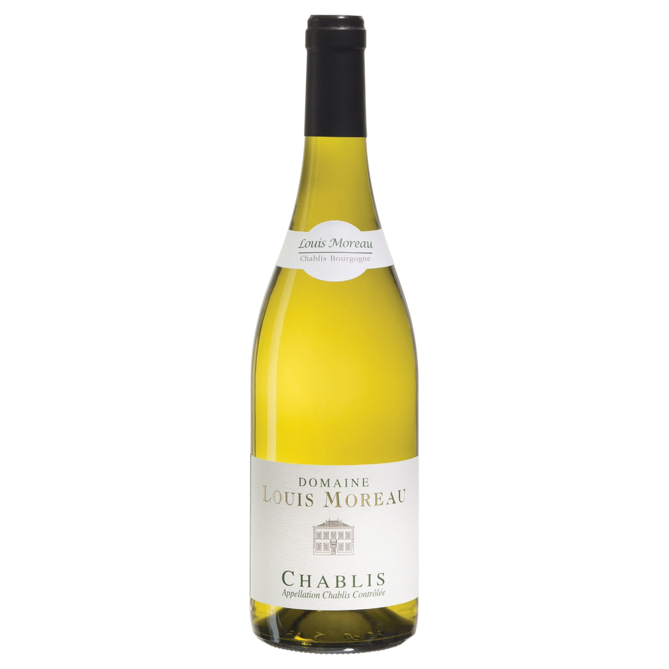 A bottle of 2024 Louis Moreau Chablis 750ml White Wine
