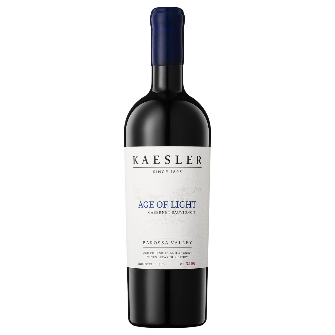 A bottle of 2022 Kaesler Age of Light Cabernet 750ml Red Wine