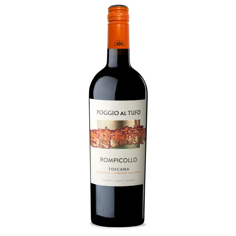 A bottle of 2021 Poggio Al Tufo Rompicollo Toscana Rosso IGT 750ml Red Wine