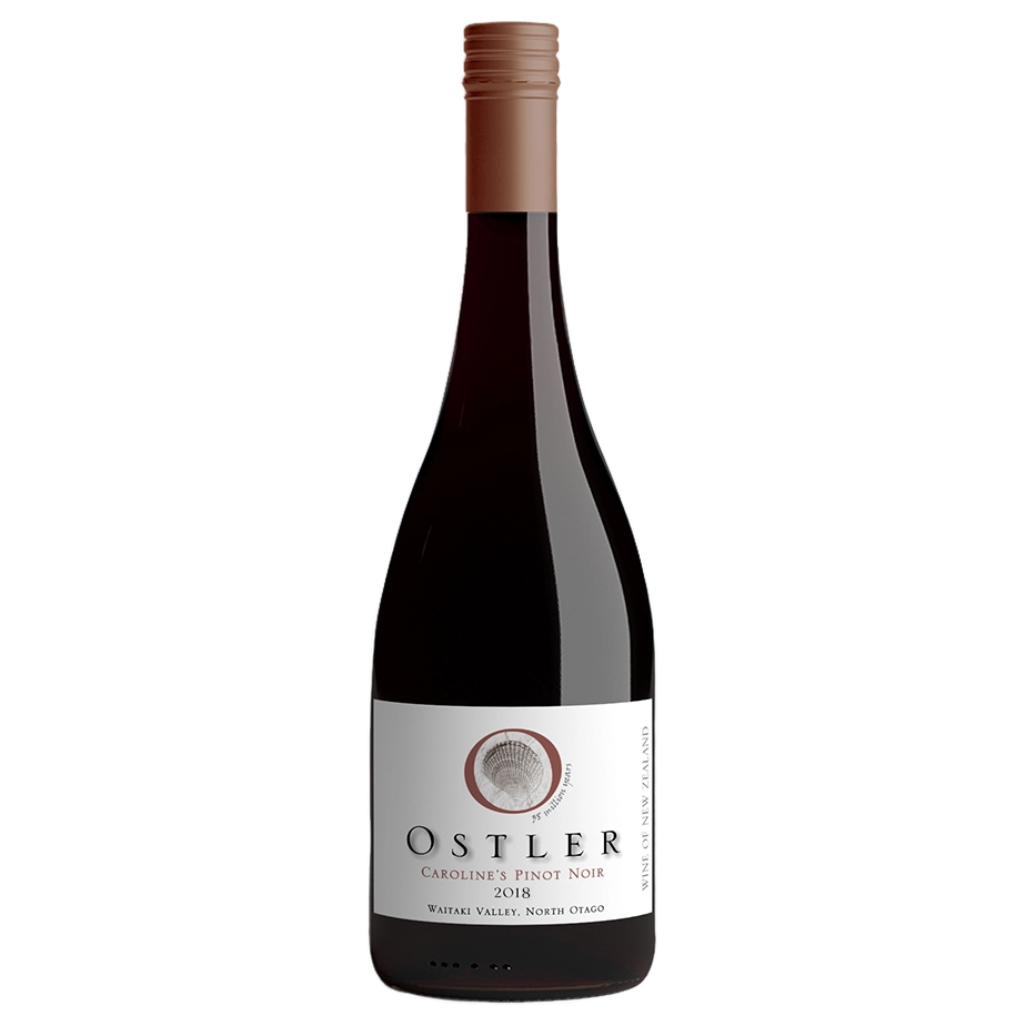 A bottle of 2018 Clos Ostler Caroline's Pinot Noir 750ml Red Wine