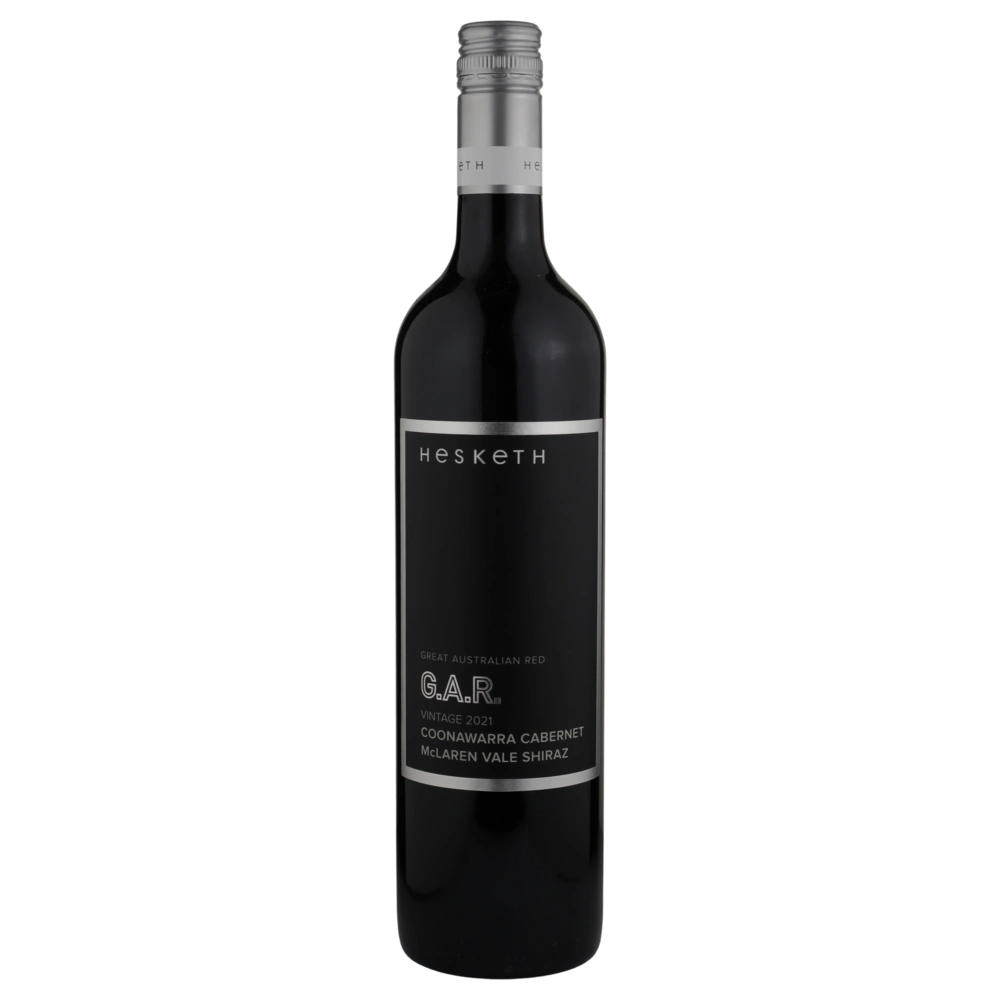 A bottle of 2021 Hesketh GAR Cabernet Shiraz 750ml Red Wine