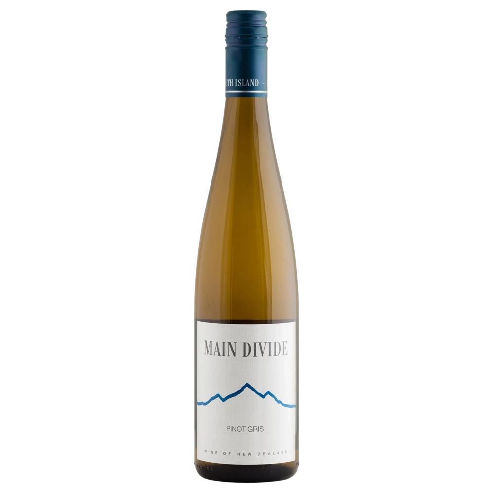 A bottle of 2024 Main Divide Pinot Gris 750ml White Wine