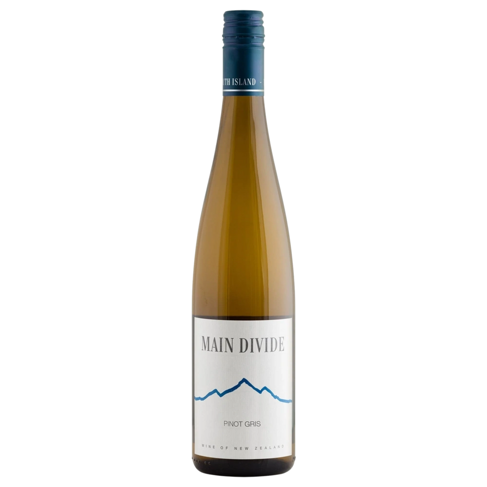 A bottle of 2024 Main Divide Pinot Gris 750ml White Wine