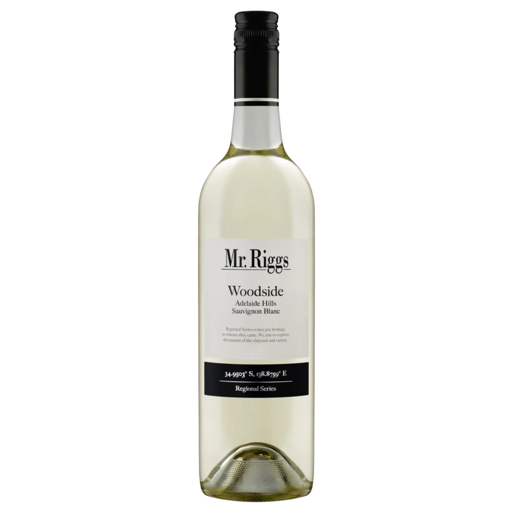 A bottle of Mr Riggs Woodside Sauvignon Blanc 2025 750ml White Wine
