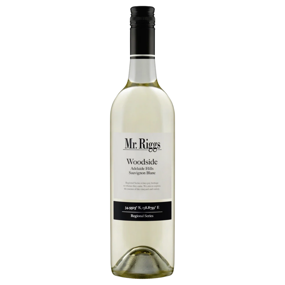 A bottle of Mr Riggs Woodside Sauvignon Blanc 2025 750ml White Wine